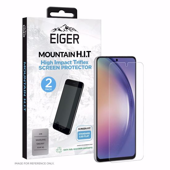 Picture of Eiger Eiger Mountain H.I.T. Screen Protector (2 Pack) for Samsung Galaxy A54 5G In Clear / Transparent