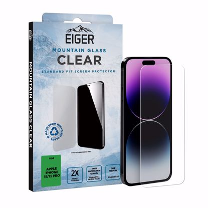 Picture of Eiger Eiger Mountain Glass CLEAR for Apple iPhone 15 / 15 Pro in Clear