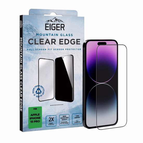 Picture of Eiger Eiger Mountain Glass CLEAR EDGE Screen Protector for iPhone 15 Pro