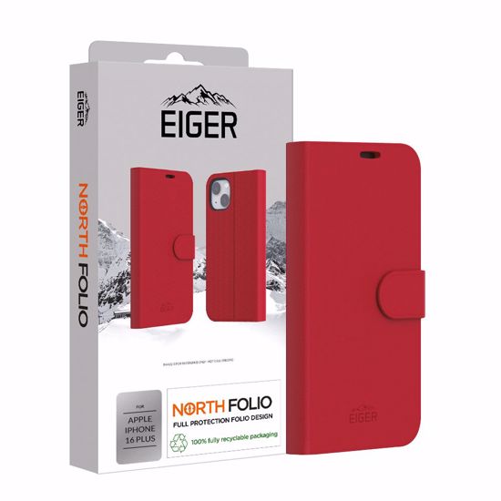 Picture of Eiger Eiger North Folio Case for iPhone 16 Plus in Red