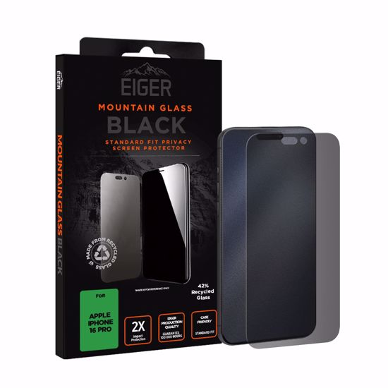 Picture of Eiger Eiger Mountain Black Privacy Screen Protector for iPhone 16 Pro