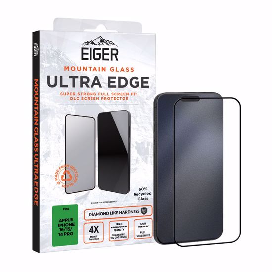 Picture of Eiger Eiger Mountain Glass Ultra EDGE Screen Protector for iPhone 16/15/14 Pro