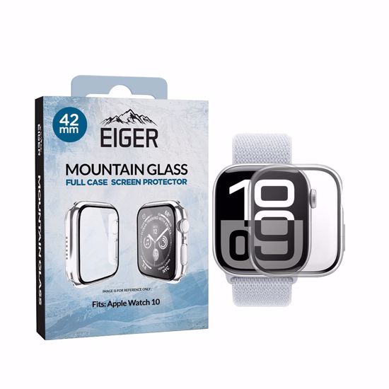 Picture of Eiger Eiger Mountain Glass Full Case for Apple Watch Series 10 42mm in Clear